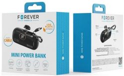 Forever mini power bank MTB-100 22.5W 5000 mAh USB C czarny. Czarne powerbanki Forever. Za 45.49 zł.
