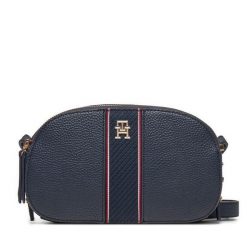 Torebka Tommy Hilfiger. Niebieskie listonoszki damskie Tommy Hilfiger, bez wzorów, bez dodatków. Za 289.99 zł.