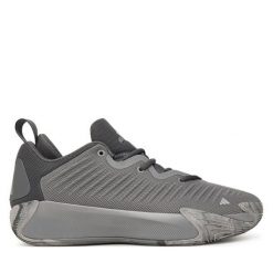 Buty do koszykówki adidas. Szare buty sportowe męskie Adidas, bez wzorów, bez zapięcia, do koszykówki. Za 349.99 zł.