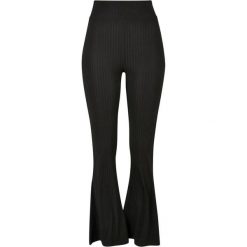 Damskie legginsy z wysokim stanem, z rozszerzonym pasem. Urban Classics. Czarne legginsy damskie Urban Classics, bez wzorów, z elastanu. Za 105.90 zł.
