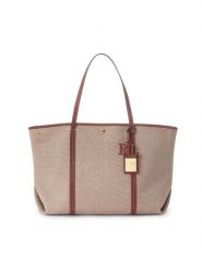 Lauren Ralph Lauren Torebka 431920062002 Brązowy. Brązowe shopperki damskie Lauren Ralph Lauren, bez wzorów, z materiału, bez dodatków. Za 939.99 zł.