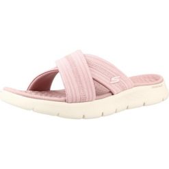Sandały SKECHERS GO WALK FLEX Rose. Czerwone sandały damskie Skechers, bez wzorów, z tkaniny, bez obcasa, bez zapięcia. Za 198.99 zł.