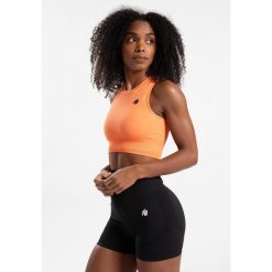 Olivia Bezszwowe Crop Top - Peach. Brązowe biustonosze GORILLA WEAR, bez wzorów. Za 191.00 zł.