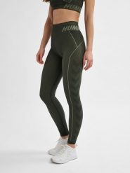 Damskie legginsy Hummel TE Christel. Zielone legginsy damskie Hummel, bez wzorów, z elastanu. Za 159.00 zł.