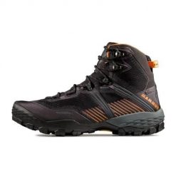 Buty trekkingowe męskie Mammut Ducan Ii High Gtx. Czarne buty zimowe męskie Mammut, bez wzorów, z materiału, za kostkę, bez obcasa, bez zapięcia. Za 719.56 zł.