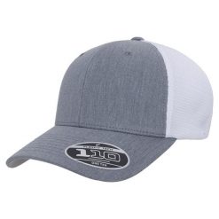 Siatkowa Czapka Z Daszkiem Z Recyklingu. Białe czapki damskie FLEXFIT, bez wzorów, sportowe. Za 87.99 zł.