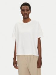 Bomboogie T-Shirt TW7441TJOR5 Biały Relaxed Fit. Białe t-shirty damskie Bomboogie, bez wzorów, z bawełny, bez kołnierzyka, bez ramiączek. Za 99.99 zł.