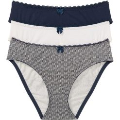 Top z koronką (2 szt.) bonprix czarno-biały. Czarne majtki damskie bonprix, bez wzorów, z koronki, bez kołnierzyka, bez ramiączek. Za 75.98 zł.