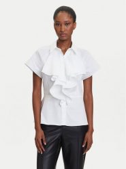 KARL LAGERFELD Koszula A3W11035 Biały Regular Fit. Białe koszule damskie KARL LAGERFELD, bez wzorów, z bawełny, bez kołnierzyka, bez ramiączek. Za 669.99 zł.