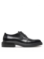 Calvin Klein Półbuty Postman Derby HM0HM01837 Czarny. Czarne buty wizytowe męskie Calvin Klein, bez wzorów, ze skóry, bez obcasa, bez zapięcia. Za 569.99 zł.
