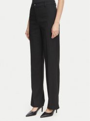 Morgan Spodnie materiałowe 262-PBOK.F Czarny Straight Fit. Czarne spodnie materiałowe damskie Morgan, bez wzorów, z materiału. Za 349.99 zł.