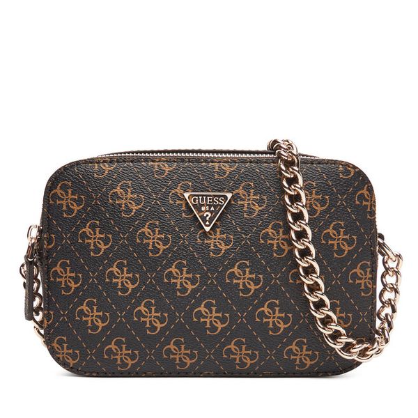 Torebka Guess. Brązowe torebki do ręki damskie Guess, z aplikacjami, bez dodatków. Za 379.99 zł.