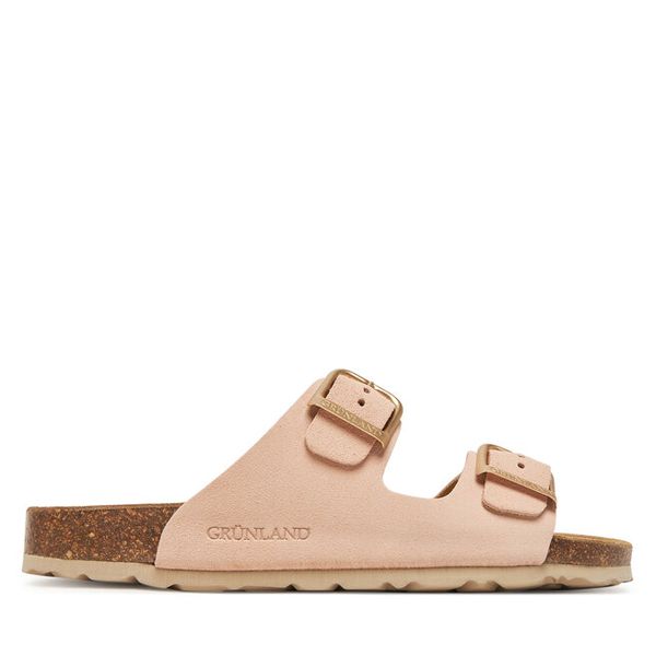 Klapki Grünland. Czerwone klapki damskie Grünland, bez wzorów, bez obcasa, bez zapięcia. Za 349.99 zł.