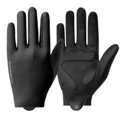Rękawiczki rowerowe pełne palce unisex z ekranem dotykowym. Czarne rękawiczki męskie ROCKBROS, na lato, bez wzorów, z elastanu. Za 93.60 zł.