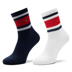Skarpety długie Tommy Hilfiger. Niebieskie skarpetki damskie Tommy Hilfiger, bez wzorów. Za 59.99 zł.