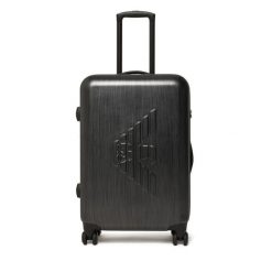 Walizka średnia Emporio Armani. Szare walizki męskie Emporio Armani, bez wzorów, średnie. Za 1,499.00 zł.