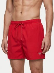 Emporio Armani Szorty kąpielowe EM000583 AF20424 U5064 Czerwony Regular Fit. Czerwone kąpielówki męskie Emporio Armani, bez wzorów, z syntetyku. Za 299.99 zł.
