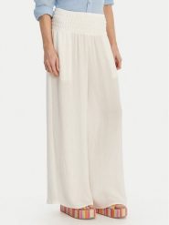 Seafolly Spodnie materiałowe Beach Edit 55699-PA Biały Relaxed Fit. Białe spodnie materiałowe damskie Seafolly, bez wzorów, z materiału. Za 422.99 zł.