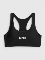 4F Góra od bikini damska - czarna XL. Czarne bikini 4F, bez wzorów, z materiału. Za 79.99 zł.