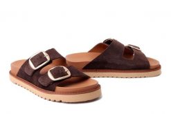 BOCCATO 204.22-59054 814 T KHV ciemnobrązowy, klapki damskie. Brązowe klapki damskie Boccato, na lato, bez wzorów, ze skóry, bez obcasa, bez zapięcia. Za 242.17 zł.