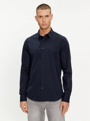 Calvin Klein Jeans Koszula J30J324614 Granatowy Slim Fit. Niebieskie koszule męskie Calvin Klein Jeans, m, bez wzorów, z bawełny, bez kołnierzyka, bez ramiączek. Za 249.99 zł.