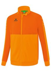 Kurtka treningowa Erima Six Wings Pomarańczowa Junior. Brązowe kurtki męskie Erima, na jesień, s, bez wzorów, z materiału, klasyczne, bez kaptura. Za 267.99 zł.
