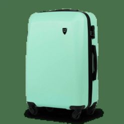 WALIZKA ŚREDNIA WINGS PLOVER 24" LIGHT GREEN. Zielone walizki damskie Wings, bez wzorów, z materiału, średnie. Za 129.90 zł.