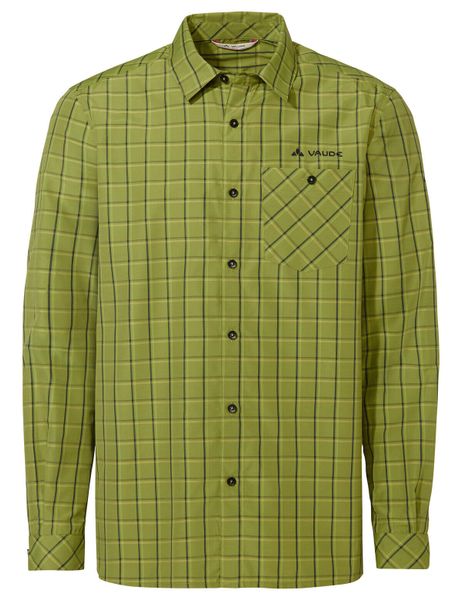 Koszula M Albsteig LS Shirt III. Zielone koszule męskie Vaude, na lato, l, bez wzorów, z materiału, bez kołnierzyka, bez ramiączek. Za 279.00 zł.
