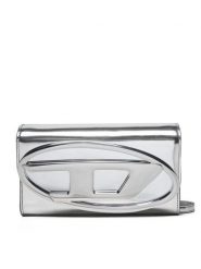 Diesel Torebka X09809 PS202 H0535 Srebrny. Szare torebki do ręki damskie Diesel, bez wzorów, ze skóry, bez dodatków. Za 1,489.00 zł.