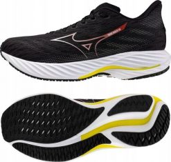 Mizuno Wave Rider 28 J1GC240358 Czarne 44,5. Czarne buty sportowe męskie Mizuno, bez wzorów, bez zapięcia, mizuno wave. Za 642.59 zł.