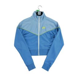 Second life - Kurtka dresowa dla kobiet - Stan bardzo dobry. Niebieskie kurtki sportowe damskie Nike, bez wzorów, z dresówki, bez ramiączek, bez kaptura. Za 160.70 zł.