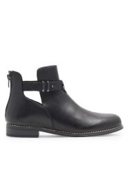 Lasocki Botki ARC-LINDA-20 Czarny. Czarne botki damskie Lasocki, bez wzorów, ze skóry, bez obcasa, na płaskiej podeszwie, bez zapięcia. Za 159.99 zł.