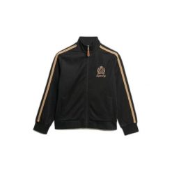Damska bluza dresowa Superdry Country Club. Czarne bluzy damskie Superdry, bez wzorów, z dresówki, eleganckie, bez ramiączek, bez kaptura. Za 353.95 zł.