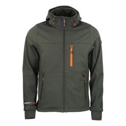 Kurtka softshell z kapturem Peak Mountain Cabra. Niebieskie kurtki męskie Peak Mountain, l, bez wzorów, z elastanu, z kapturem. Za 289.00 zł.