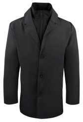 Krótki, Męski Płaszcz Przejściowy z Wysokim Kołnierzem - Brave Soul - Czarny. Czarne płaszcze męskie Brave Soul, na jesień, l, bez wzorów, z poliesteru, bez kołnierzyka, bez kaptura. Za 285.00 zł.