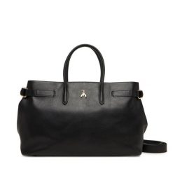Torebka Patrizia Pepe. Czarne shopperki damskie Patrizia Pepe, bez wzorów, bez dodatków. Za 1,999.00 zł.