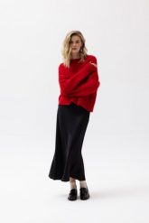 SATYNOWA SPÓDNICA JULITA CZARNA XL - Flawless. Czarne spódnice damskie Flawless, na co dzień, na zimę, uniwersalny, bez wzorów, z gumy, eleganckie, maxi, dopasowane. Za 429.00 zł.