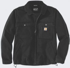 Kurtka Carhartt Montana Rugged Flex Duck Black. Czarne kurtki męskie Carhartt, m, bez wzorów, bez kaptura. Za 584.74 zł.