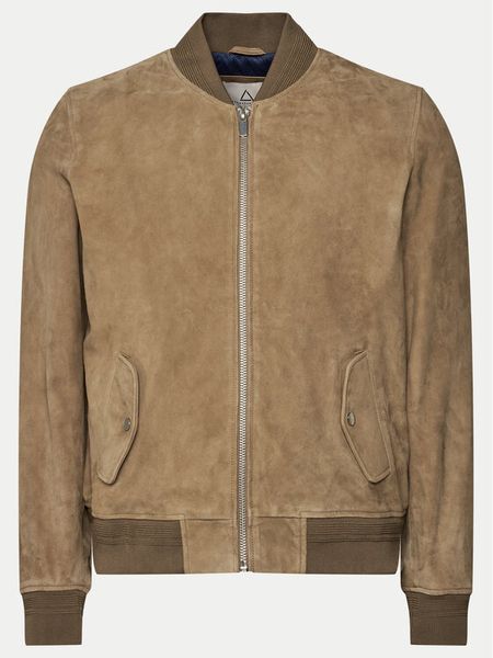 Serge Pariente Kurtka skórzana M888 Beżowy Regular Fit. Brązowe kurtki męskie Serge Pariente, m, bez wzorów, ze skóry, bez kaptura. Za 839.99 zł.