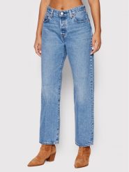 Levi's® Jeansy 501® A1959-0005 Niebieski Relaxed Fit. Niebieskie jeansy damskie bez wzorów, z bawełny. Za 309.99 zł.