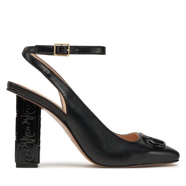 Sandały Liu Jo. Czarne sandały damskie Liu Jo, bez wzorów, bez obcasa, na słupku, bez zapięcia. Za 639.99 zł.