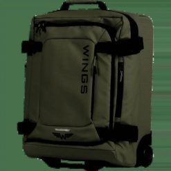 WINGS Walizka miękka Mała kabinowa 20" ROOK dark green. Zielone walizki damskie Wings, bez wzorów, z materiału, małe. Za 219.90 zł.