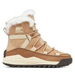 Śniegowce Sorel. Brązowe śniegowce damskie Sorel, bez zapięcia. Za 339.99 zł.