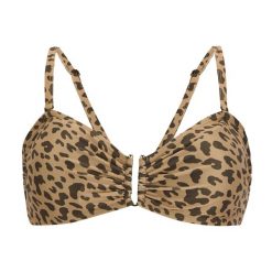 Góra Od Bikini W Panterkę Dla Pań I Panów Aceana III. Czarne stroje kąpielowe damskie Regatta, m, bez wzorów, z elastanu. Za 80.99 zł.