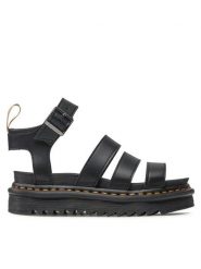 Dr. Martens Sandały V Blaire 23806001 Czarny. Czarne sandały damskie Dr. Martens, bez wzorów, ze skóry, bez obcasa, na płaskiej podeszwie, bez zapięcia. Za 599.99 zł.