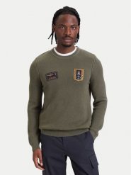 Aeronautica Militare Sweter 262MA1659UL00903 Khaki Regular Fit. Brązowe swetry męskie Aeronautica Militare, m, bez wzorów, z bawełny, bez kołnierzyka, bez ramiączek. Za 664.99 zł.