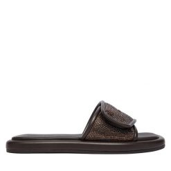 Klapki MICHAEL Michael Kors. Brązowe klapki damskie MICHAEL Michael Kors, bez wzorów, bez obcasa, bez zapięcia. Za 569.99 zł.