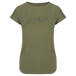 Damski bawełniany t-shirt Kilpi NELLIM-W. Zielone bluzki damskie Kilpi, xs, bez wzorów, z bawełny, sportowe, bez kołnierzyka, bez ramiączek. Za 75.03 zł.