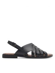 Lasocki Sandały FOXI WI23-FOXI-37 Czarny. Czarne sandały damskie Lasocki, bez wzorów, ze skóry, bez obcasa, na płaskiej podeszwie, bez zapięcia. Za 169.99 zł.