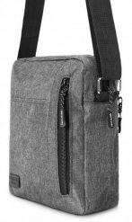 Męska, Materiałowa Torebka, Saszetka, Listonoszka - Pako Jeans - Popiel. Szare torby na ramię męskie Pako Jeans, z jeansu, małe. Za 45.00 zł.